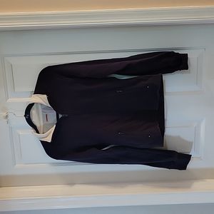 Redline navy and cream striped sleeve activewear jacket medium